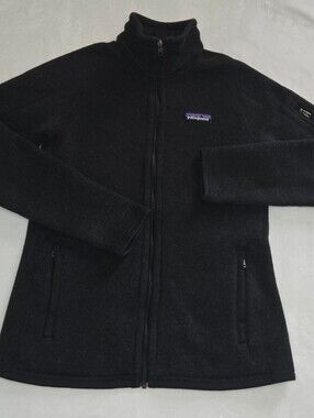 Patagonia Charcoal Grey Fleece Lined Polyester Mockneck Jacket XS
